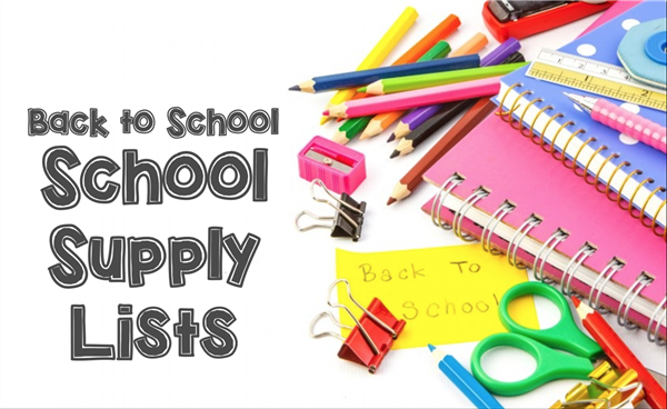 Back to school supplies