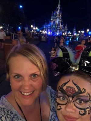 Villains night at Disney with my daughter