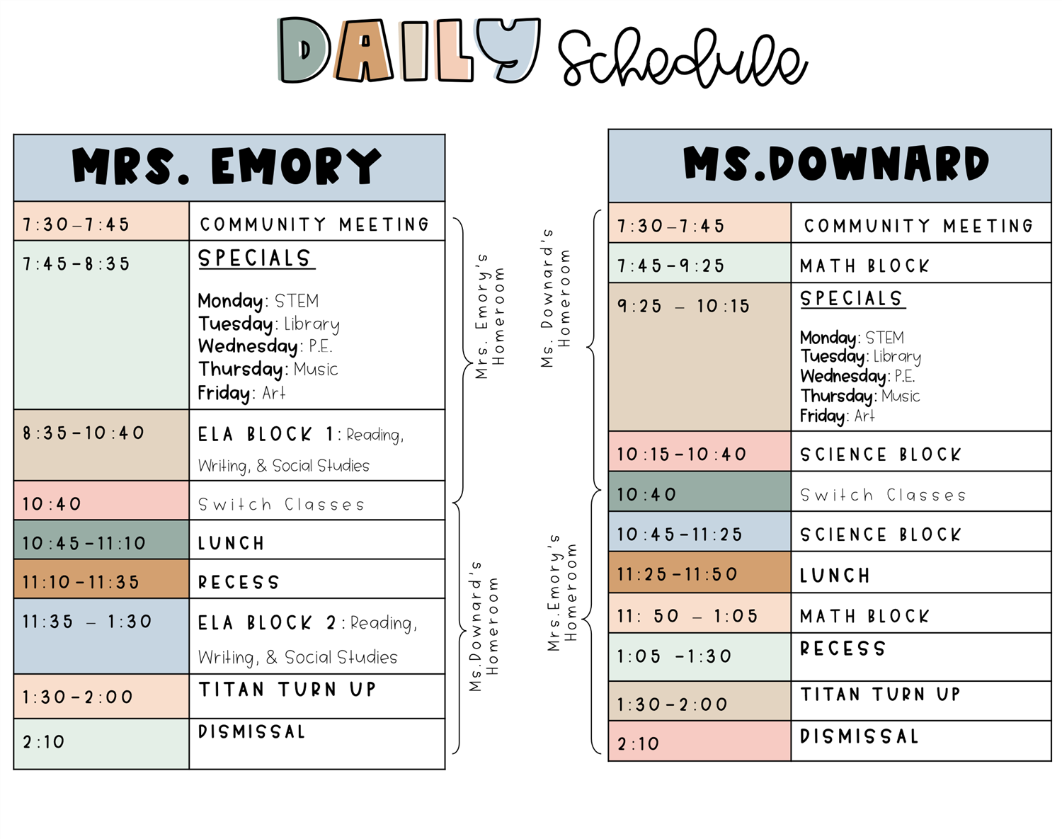 Schedule
